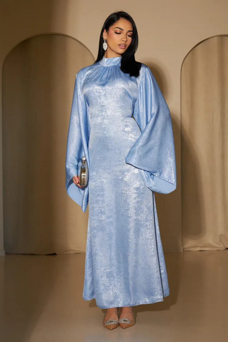 Soft Shiny Luxury Party Abaya Dubai Muslim Islam Abayas For Women Kaftan Dress Kebaya Caftan Marocain Femme Vestidos Musulmanes