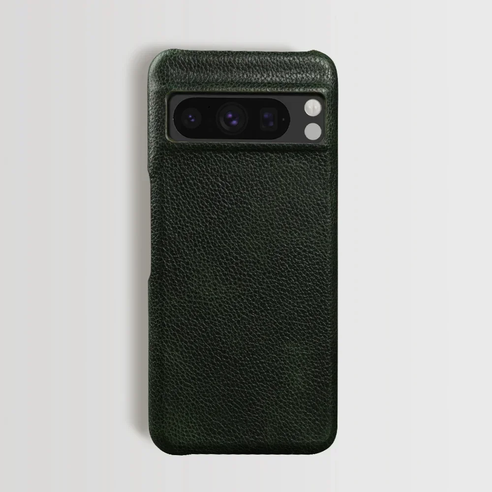 Premium Cowhide Leather Phone Cover - Durable Back Shell Protection