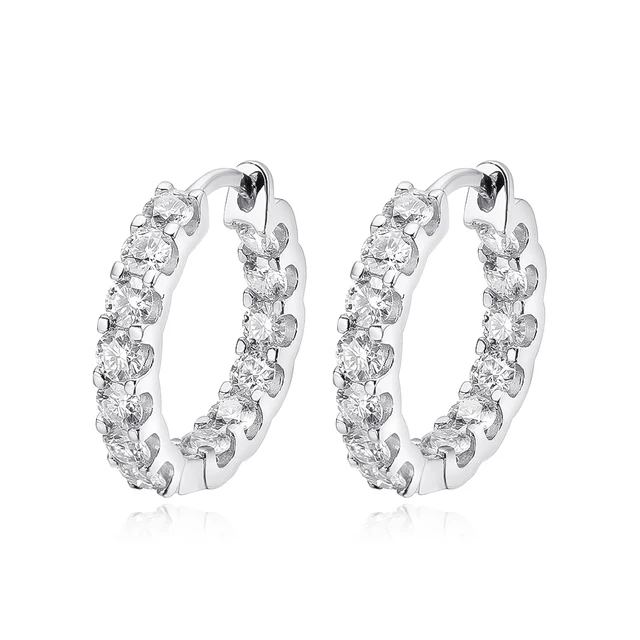 925 Sterling Silver - Real Moissanite Earring For Women 7