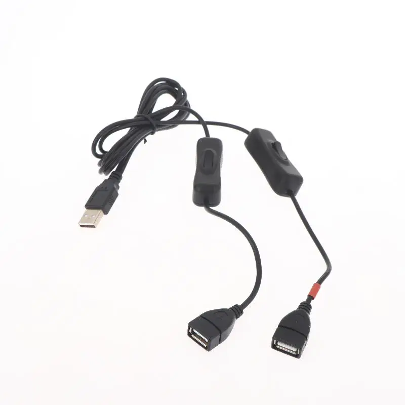30/100cm USB 남성-여성 분배기 5V USB 연장 케이블(LED 램프/팬/LED 스트립용 온/오프 스위치 충전 코드 포함)