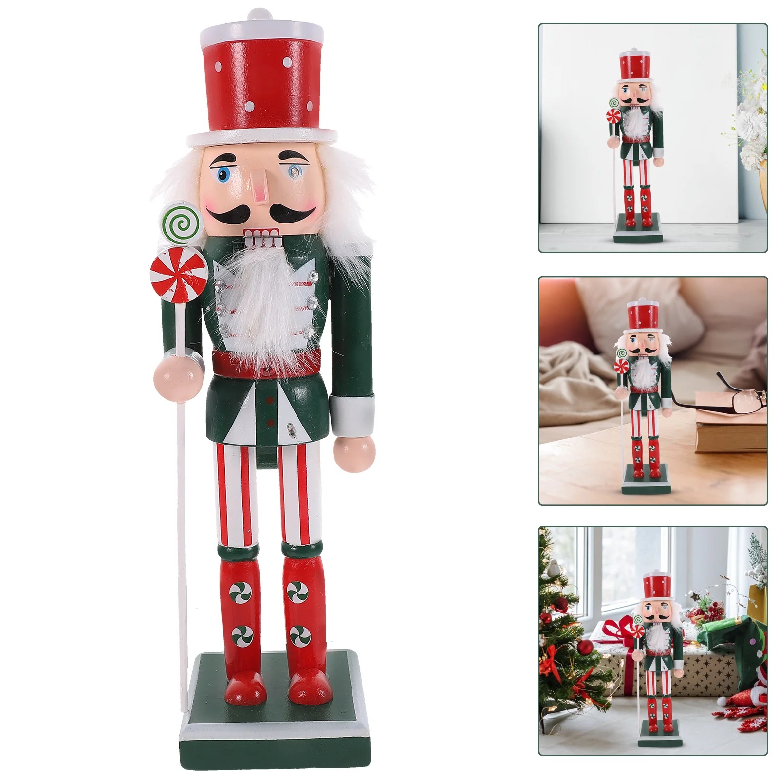 

Nutcracker Soldier Wood Figurine Traditional Christmas Decor Festival Home Xmas Indoor Holiday Ornaments Nutcrackers Figures