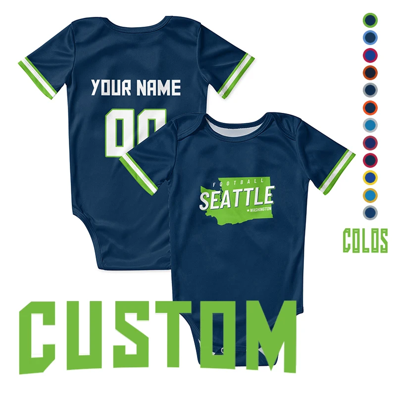 Rugby Fans Baby Clothes Newborn American Football Romper Jumpsuit Infant Overalls Sublimation Blanks Playsuit