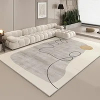 Artistic Creative Living Room Large Area Carpet Minimalist Bedroom Bedside Area Carpets Color Block Pattern Home Decoration Rugs 2