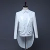 Latest 2023 Cloudstyle Men's Tailcoat Formal Ment Suit Slim Fit 3-Piece Suit Dinner Jacket Wedding Suit Male Swallow-Tailed Coat 3