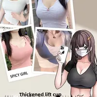 Tagkita Sexy Pure Color Full Cup Bra Vest Style Women's Underwear with Removable Chest Pad for Inner And Outer Wear - Image 3