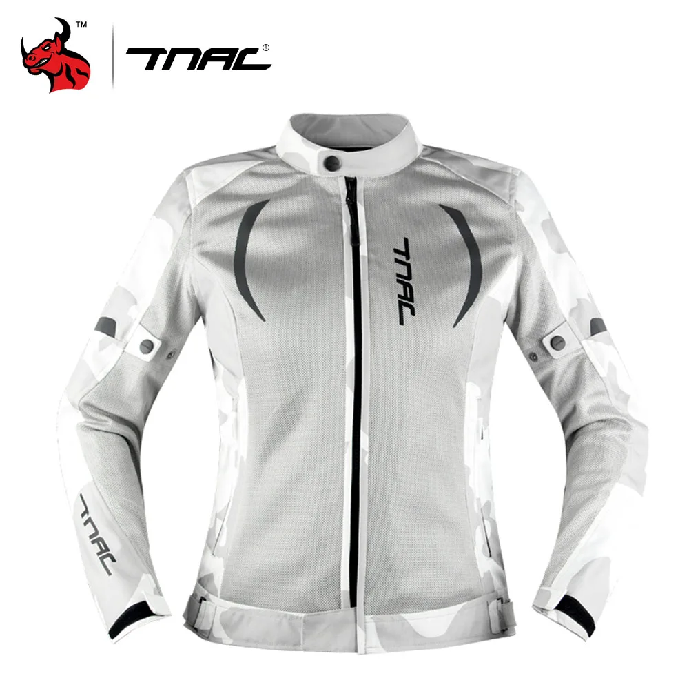 TNAC Outdoor Motorcycle Jacket Windproof Motorcycle Riding Jacket Women Cycling Anti-fall Multicolor Jacket  Size XS