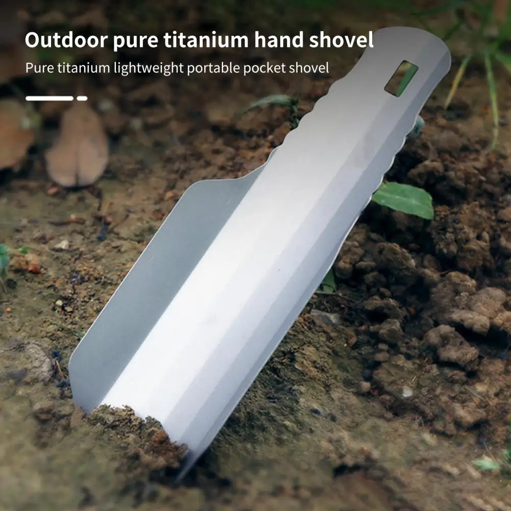Titanium Camping Shovel Compact Half Arc Shape High Hardness Outdoor