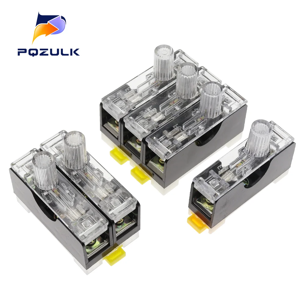 SP-FS10、FS-10セット 1PCS 6X30mm Glass Fuse Holder FS-101 FS-102 FS-103 Din Rail