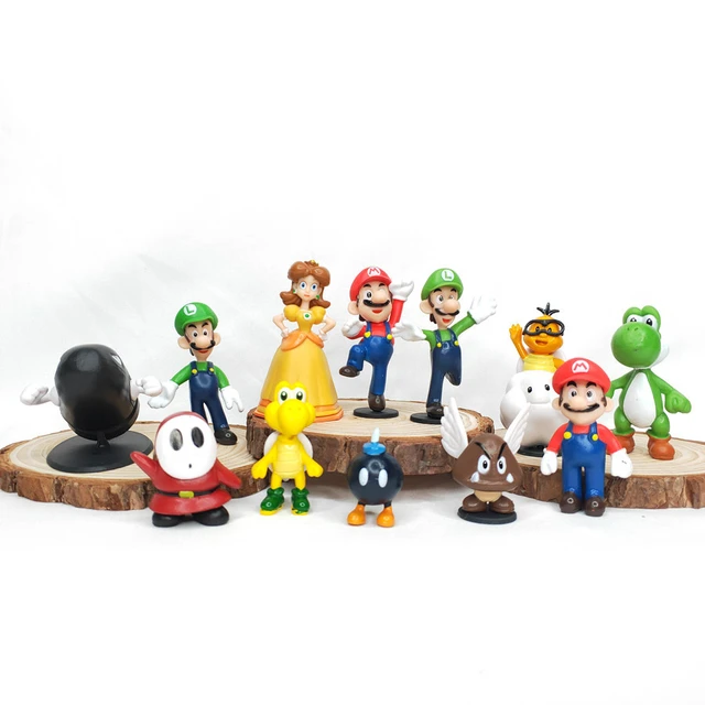 Game Super Mario Bros Plush Doll Model Anime Figures Toy Luigi Yoshi Bowser  Wario Donkey Kong Kids Toys Birthday Christmas Gifts - AliExpress