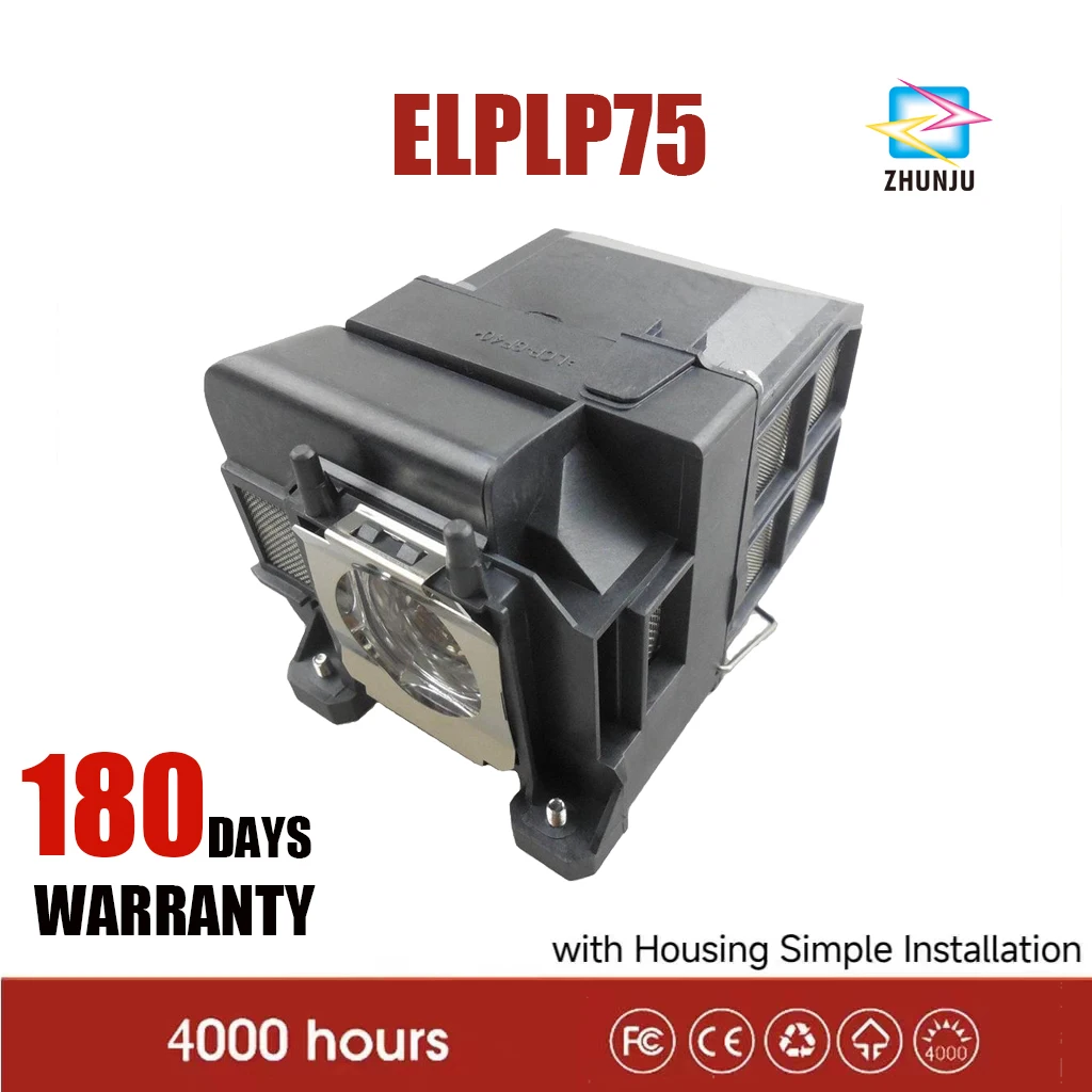 

Replacement Lamp ELPLP75 for EPSON PowerLite EB-1940W 1945W 1950 1955 1960 1965 with Compatible Housing