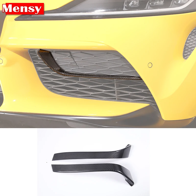 

Real Carbon Fiber Front Bumper Fog Light Lower Lamp Probe Cover Frame Trim For Toyota GR Supra A90 2019-2022 Car Accessories