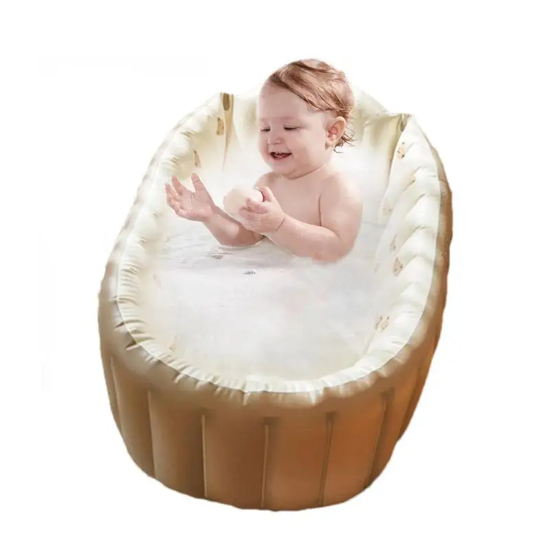 

Portable Toddler Bathing Tub Tub Pool Inflatable Bathing For Toddler Toddler Pool With Back Support Mini Air Swimming Pool For
