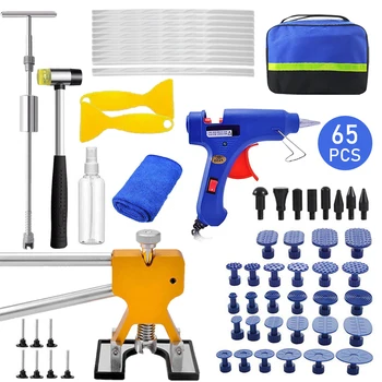 Kit d’outils de réparation de voiture sans peinture, kits de débosselage, 65 pièces