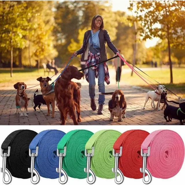 Long Nylon Pet Dog Leash For Small Big Dogs Cats Outdoor Hiking Puppy Lead Rope Durable Labrodor Traction Belt 1.5m 3m 10m 30m