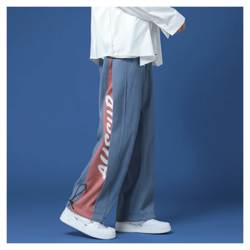 Style Trendy Drawstring Jogger Pants Men's Casual Pants Men's Loose Fashion Brand Cargo Pants plus Size Sports Casual  Men