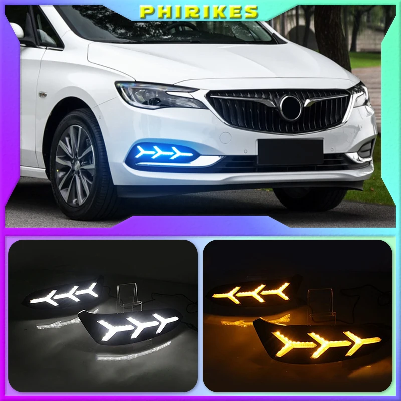 

Светодиодный ные дневные ходосветильник drl Для Buick GL6 2017-2018 с желтыми поворотными сигналами и сисветильник ночными ходовыми огнями