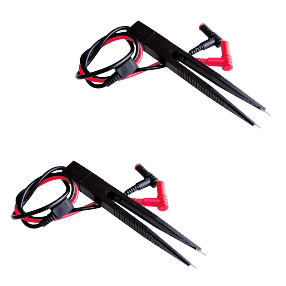 2PCS SMD LCR 칩 테스트 클립 커패시턴스 인덕터 저항 테스트 클립 미터 리드 프로브 멀티 미터 핀셋