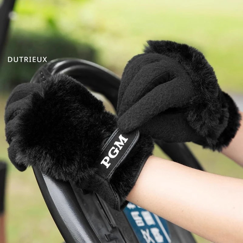 

PGM Golf Women's Gloves Autumn and Winter Plush Thickened Rabbit Like Fur Thermal Gloves 1 Pair Warm Beautiful and Comfortable