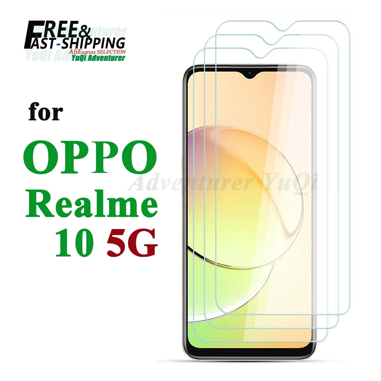 

Screen Protector For OPPO Realme 10 5G Tempered Glass SELECTION Free fast Shipping 9H HD Clear Transparent Case Friendly