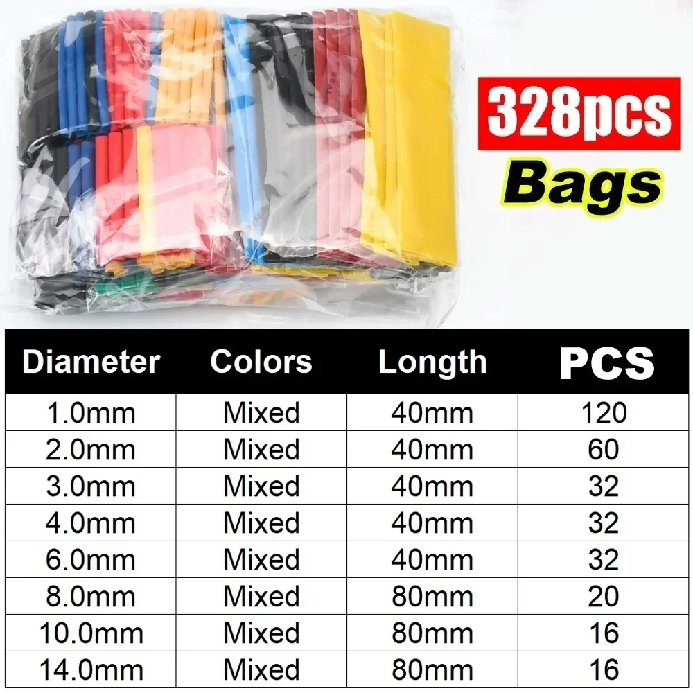Heat-Shrink Tubing Kit - Thermoresistant Electrical Insulation Sleeving (127pcs)