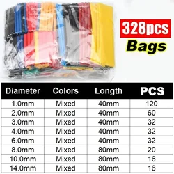 Heat - Shrink Tubing Kit - Thermoresistant Electrical Insulation Sleeving (127pcs) (328PCS no Box)