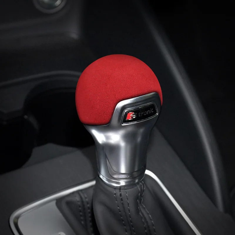 

For Audi A3 Q2l S3 Alcantara Suede Gear Shift Cover Car Interior Head Shifter Knob Frame Trim Protection Case