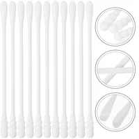 200 Pcs Manicure Cotton Swabs Buds with Different Heads Spherical Safe Baby Care White 2