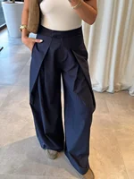 Women's Long Pants 2025 Autumn New Arrivals Military Green Pleated Loose Wide-Leg Pants Casual Fashion Stylish and Versatile - Image 6