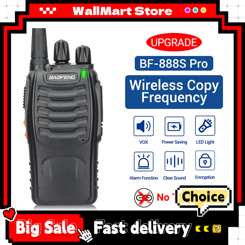 Baofeng BF-888S Pro Walkie Talkie Wireless Copy Frequency Long Range UHF 400-470MHz Portable Ham Two Way Radio for Hunting