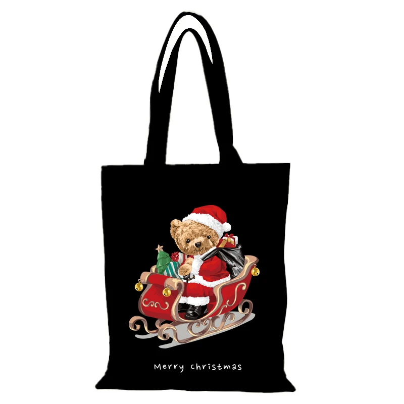 Cartoon Bär Frauen Handtasche Weihnachtsgeschenke Handtaschen Mode die Einkaufstasche Dame Taschen Eco Shopper Shopping Strand Tuch Leinwand Frau – Detail 9