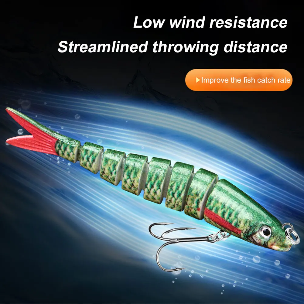 5Pcs Multi Jointed Swimbait with Trehooks Multi-Section Hard Bait Sinking Wobblers Fishing Lures Wobblers Tackle Kit