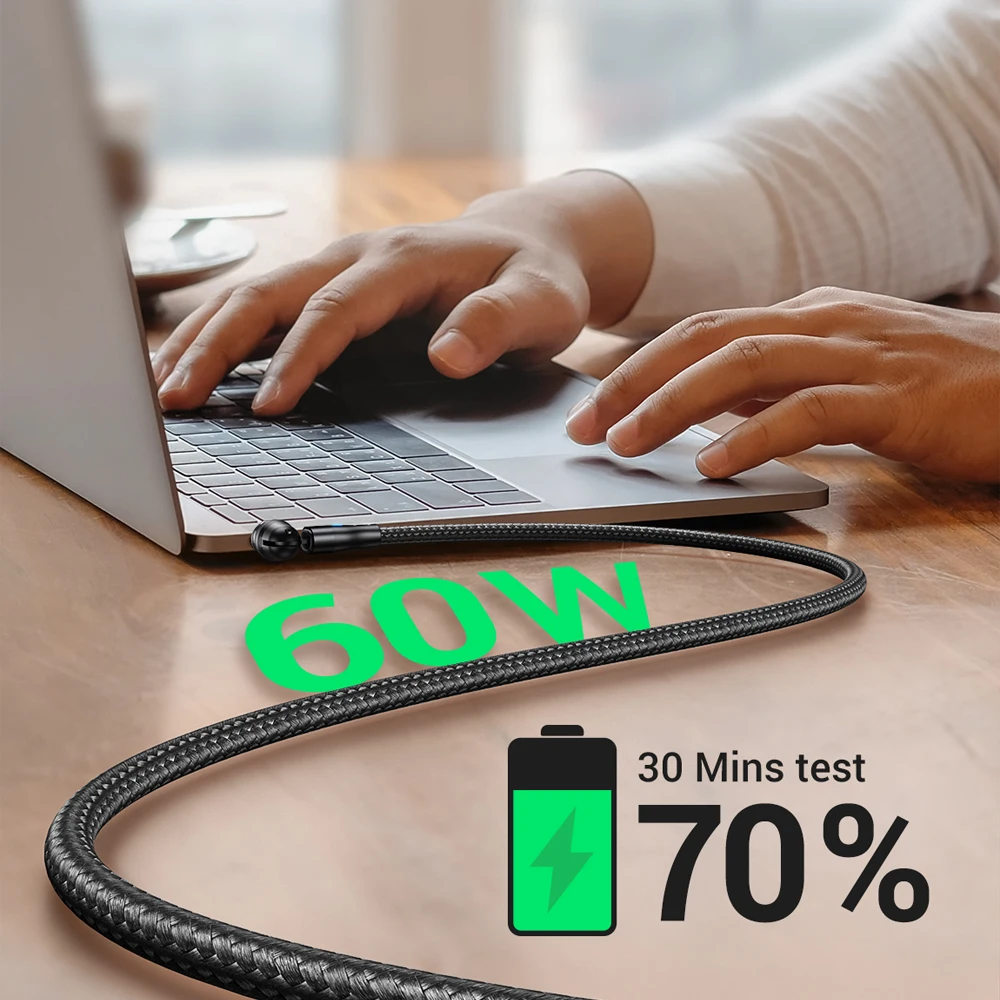 Magnetic USB-C Fast Charging Cable, 60W PD, 2M Length