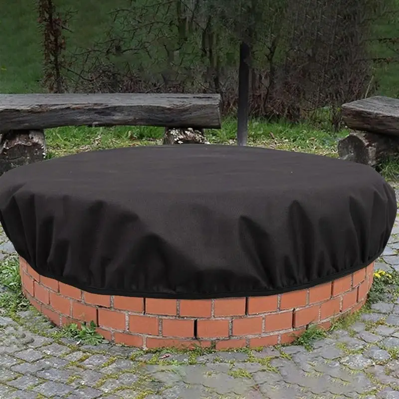 Fire Pit Replacement Cover 600D Oxford Waterproof Outdoor Fireplace Patio