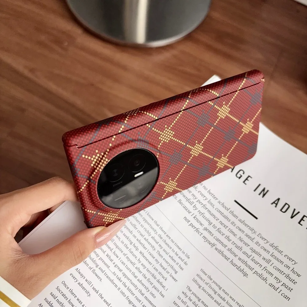 Carbon Fiber Luminous Magnetic Protective Back Cover