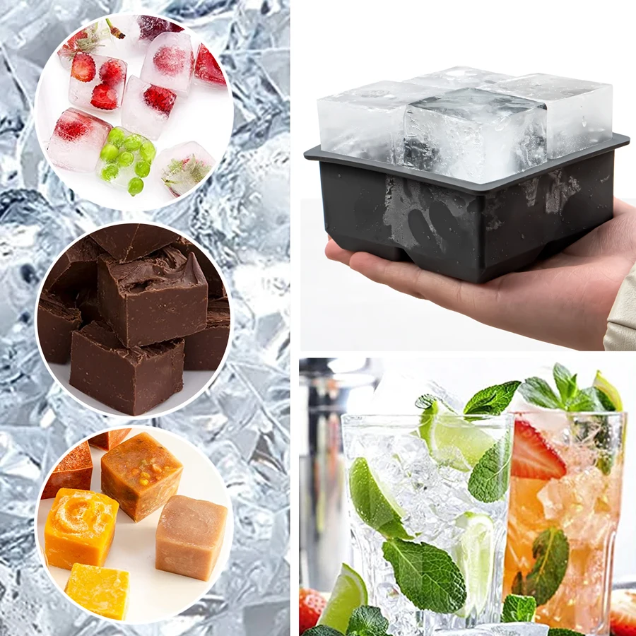 100% Food Grade Silicone Ice Cube Ice Cube Popsicle Mold Maker Shape Easy to Remove Tray Fade Resistant Summer Cbe