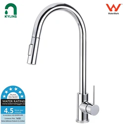 KYLINS-Robinet d'évier à levier unique en acier inoxydable, robinet de cuisine chromé, 2 modes F/05 ets PLANkitchen mitigeur PLANKitchen