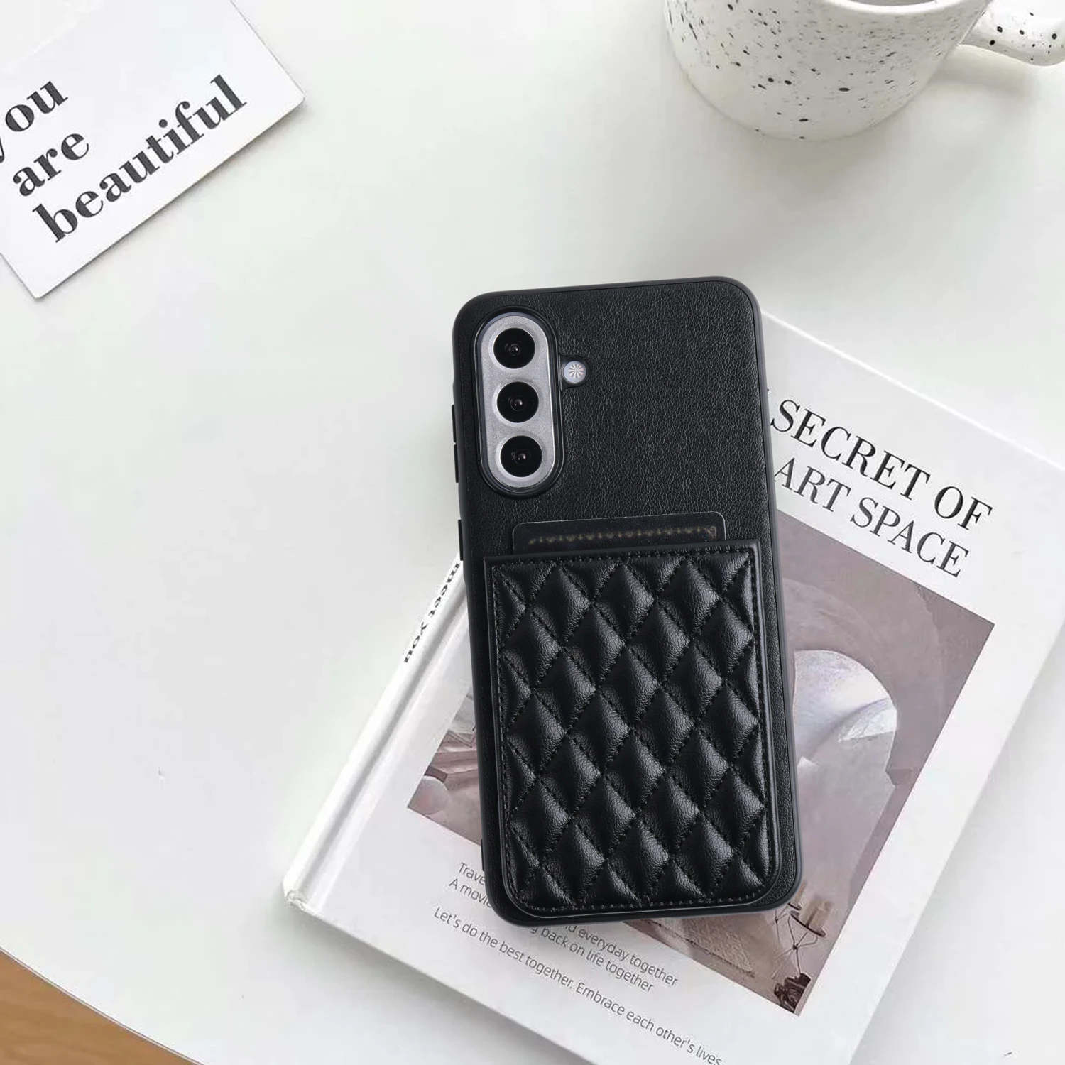 PU Leather Phone Case with Integrated Card Holder and Coin Purse