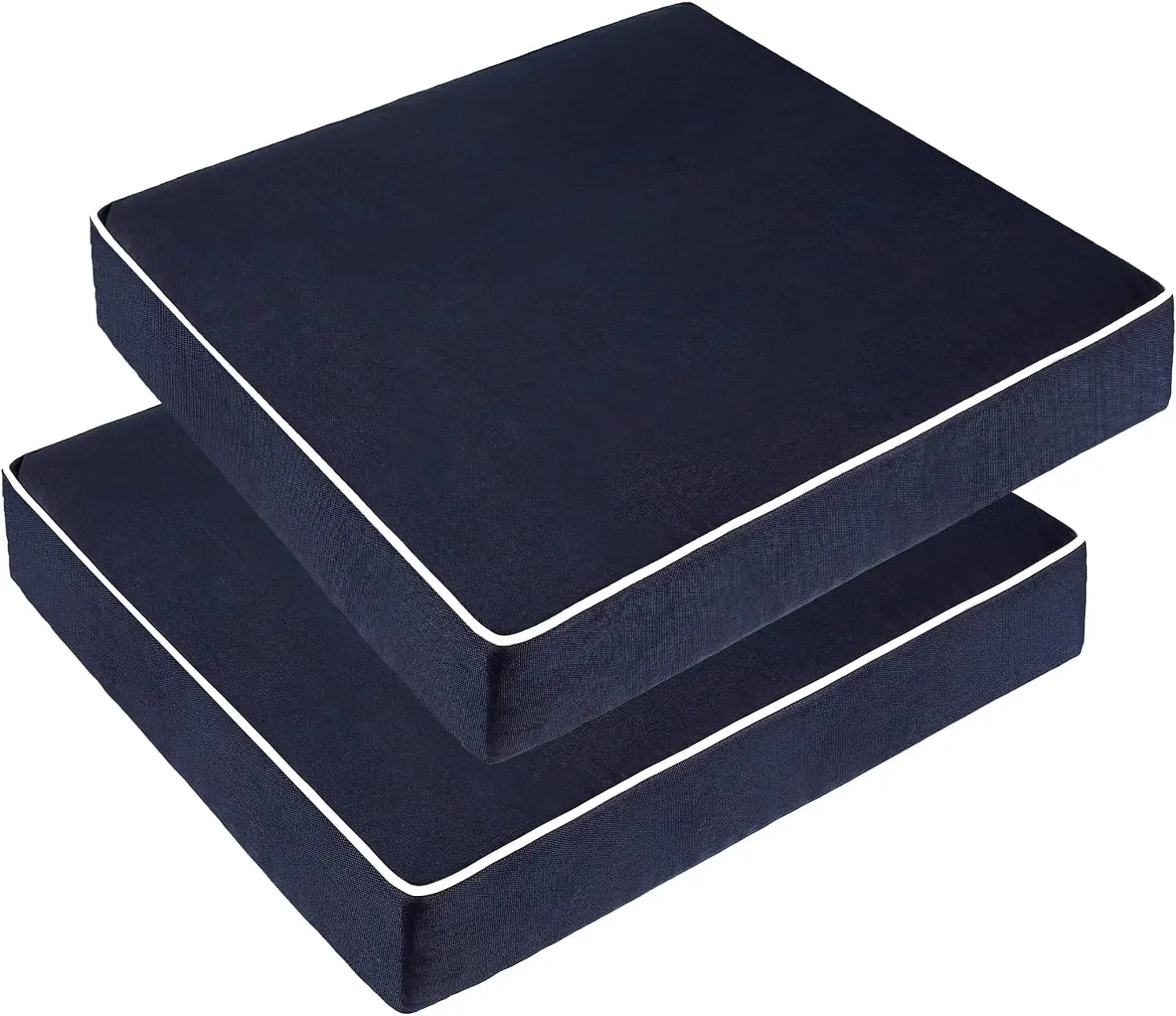 

Pack Outdoor Chair Cushion 20" X 20" X 4", Waterproof Outdoor Seat Cushions with Non-Skid Ties, Navy Blue02 (Cushion Lazy susan