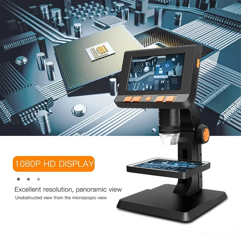   LCD   ̰, 4.3 ġ ũ, 1080P USB ̰ ī޶,  ̿ 8 LED, 1000X