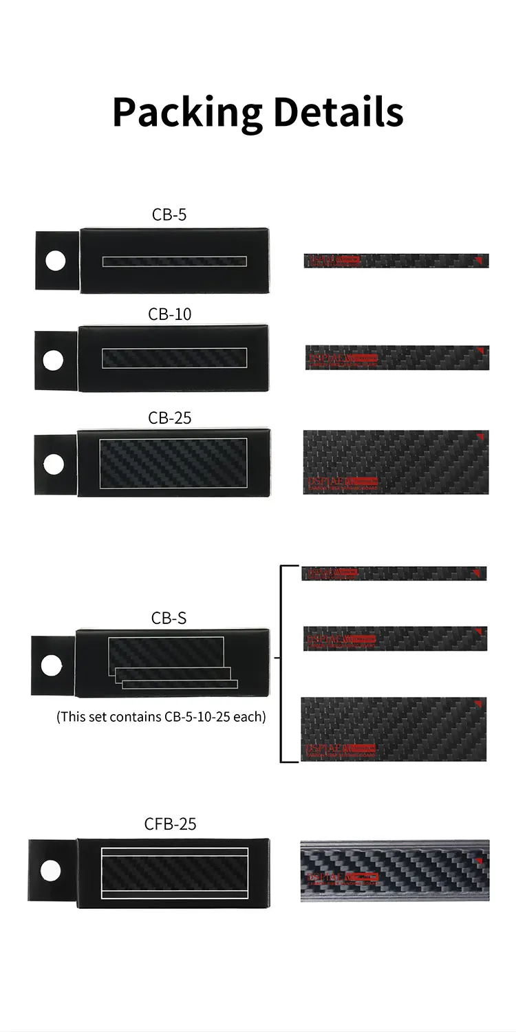 DSPIAE Model Maker Ultra Thin Carbon Fiber & Bevel Grinding Plate 5&10&25MM CB SERIES