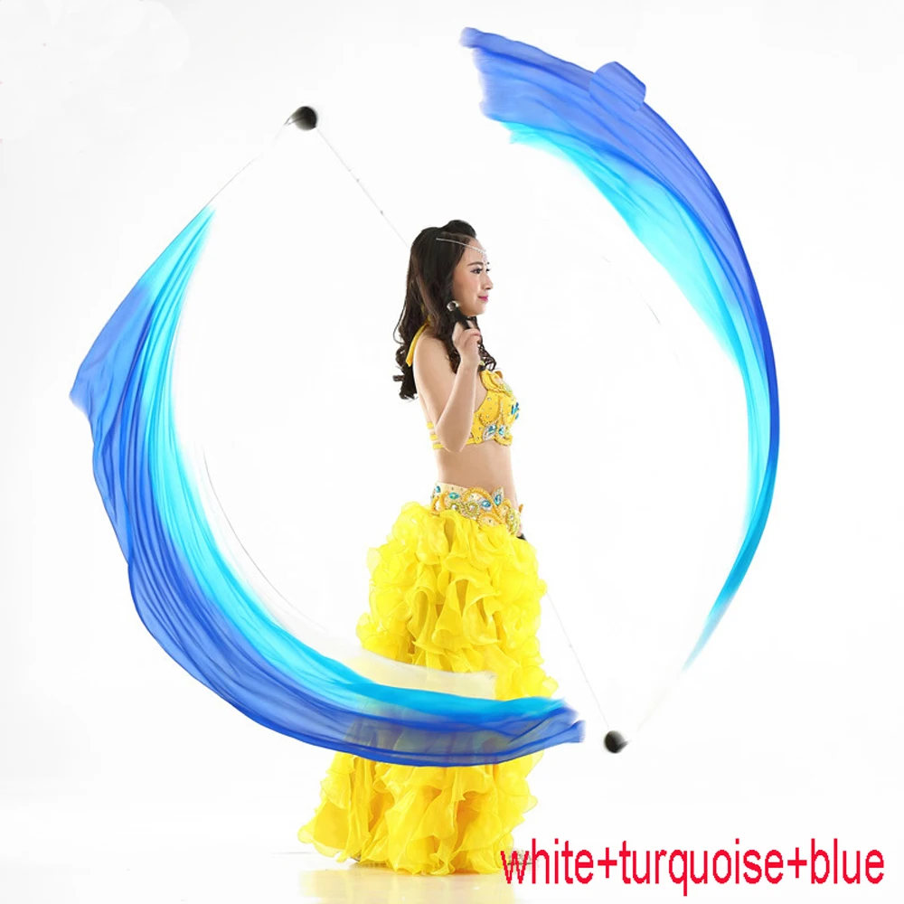

Belly Dancing Silk Veil Poi Streamer 1pc= 1pc silk veil + 1pc poi chain ball free-shipping S/M/L/XL