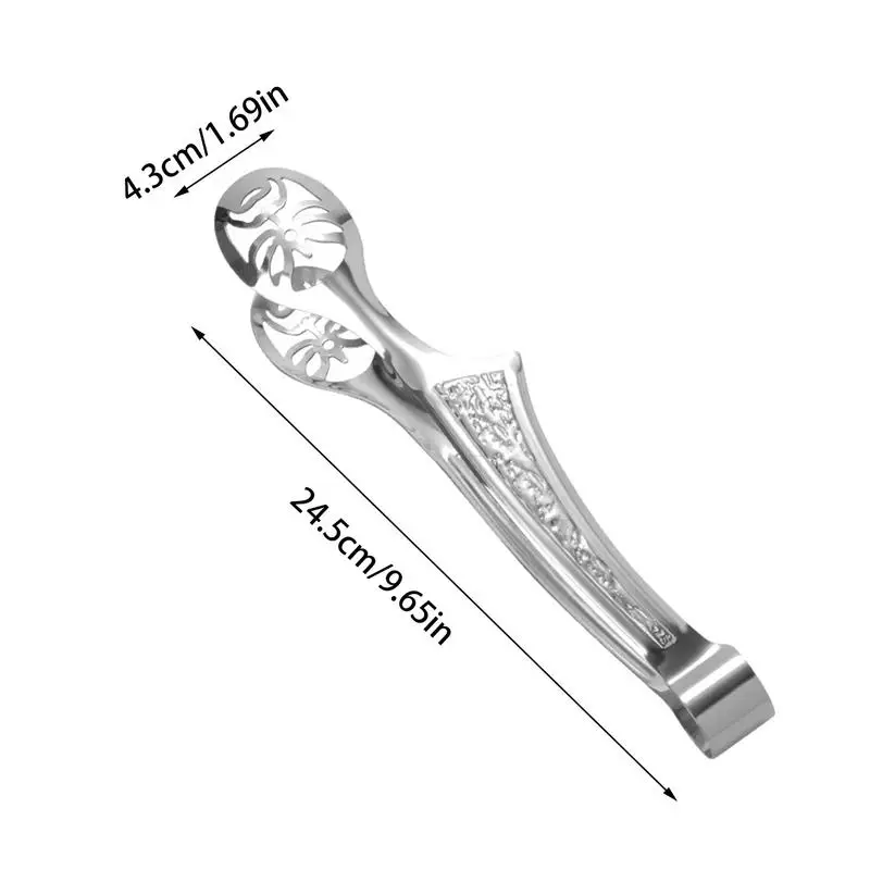 Stainless Steel Tongs Non-Slip Serving Tongs Food Clip Sturdy Stainless Steel Heat Resistant Food Non-Slip Grip Cooking