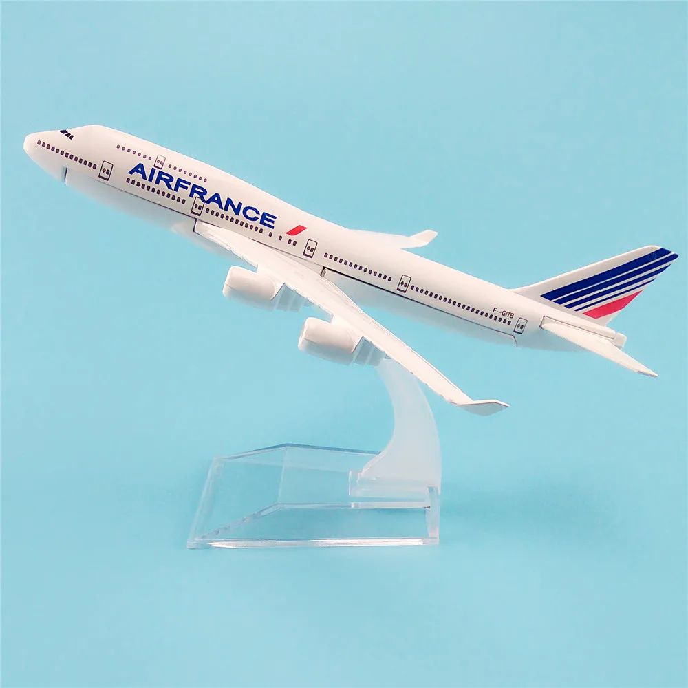 16cm Metal Alloy Plane Model Air France Airways Boeing 747 B747 400 F-GITB Airlines Airplane w Stand Aircraft Gift | Дом и сад