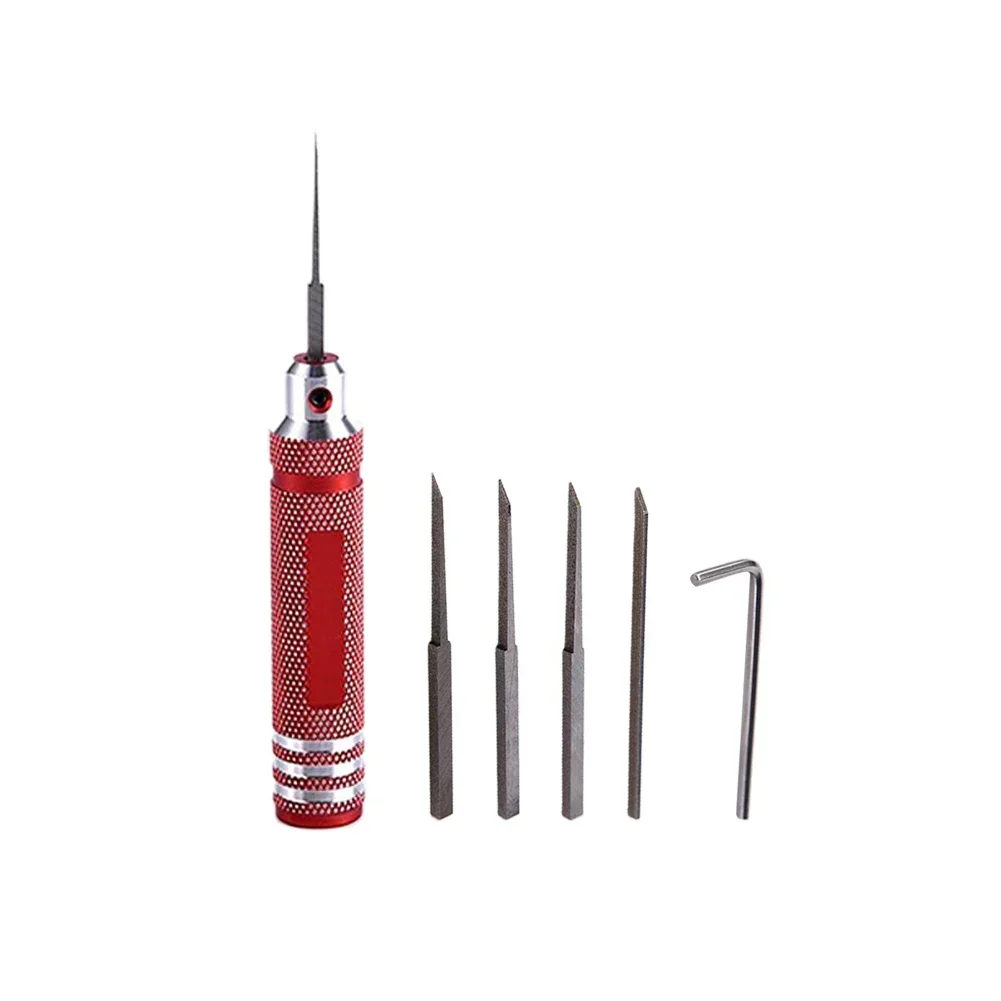 Scriber With 5Blade Gundam Resin Carved Scribe Line Cutting Tool Chisel 0.2mm/0.4mm/0.6mm/0.8mm/1.0mm