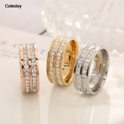 Elegant Sun - Inspired Gold - Plated Stainless Steel Ring with Natural Stone Insets (Silver)