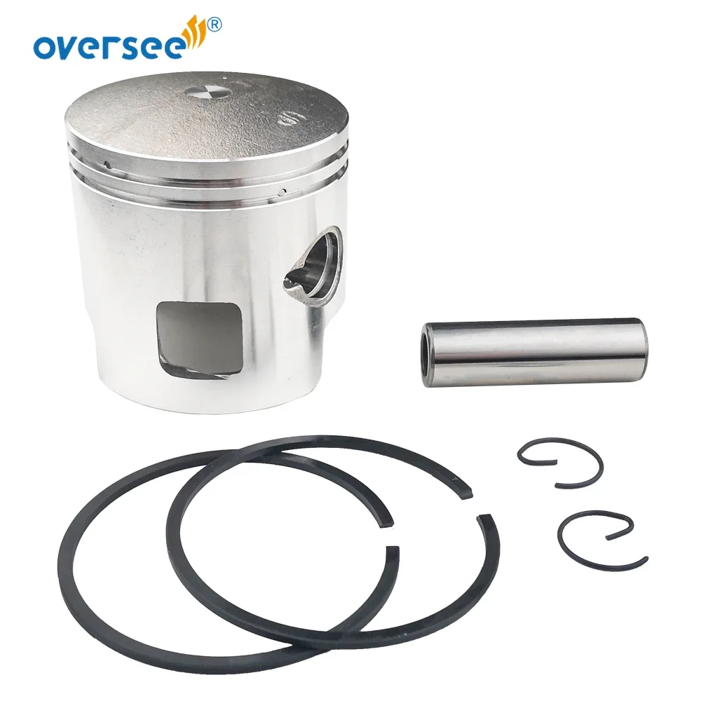 Oversee 346-00001-0 Piston Set & Rings for Tohatsu Nissan Mercury 25HP 30HP Outboard Engine 346-00001-1 2T Boat Motor Parts 68mm