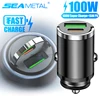 SEAMETAL 100W Hidden Car USB Charger Super Charge Dual USB Port Cigarette Lighter Adapter 30W PD Charger for iPhone iPad Android 1