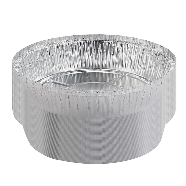50pcs Oil-proof Aluminum Foil Tin Box Air Fryer Disposable Paper