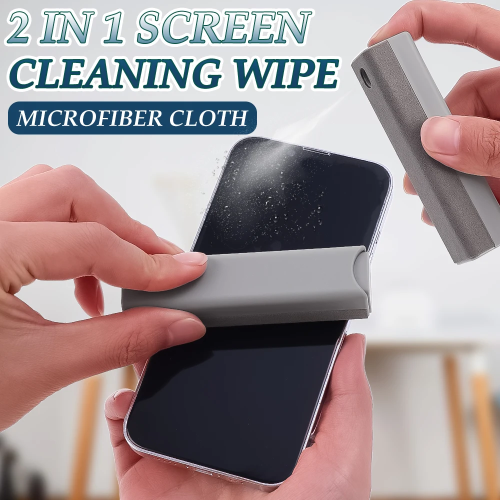 Portable Screen Cleaner Spray Glass Cleaners Reusable Cleaning Kit For Mobile Phones Tablet
