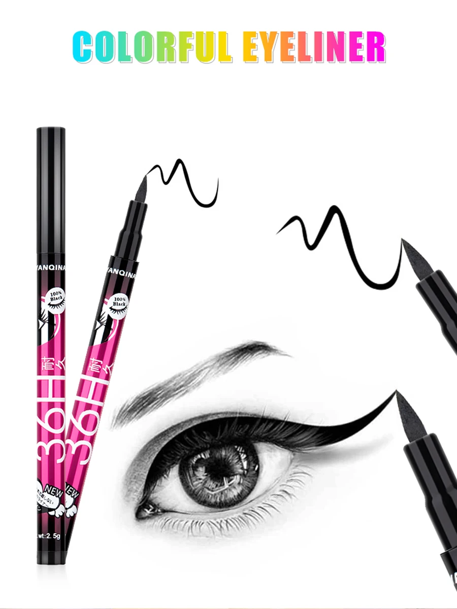 Description Picture 2 of itemBlack Eyeliner Pen Eyes Makeup Waterproof Liquid Eye Liner Pencil Make up Long-lasting Eyelid Drawing Cosmetics
